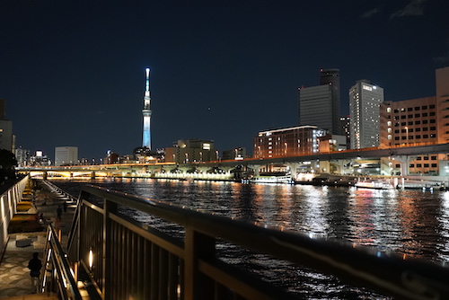 浅草橋周辺の夜景を撮る