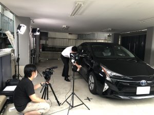 車洗車用品の紹介動画撮影